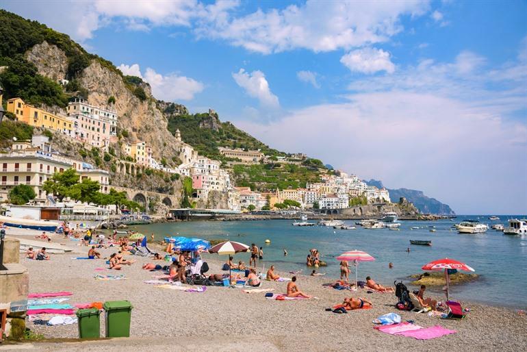 Het strand van Amalfi