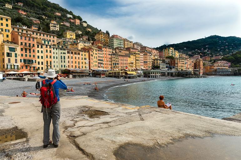 Het strand van Camogli