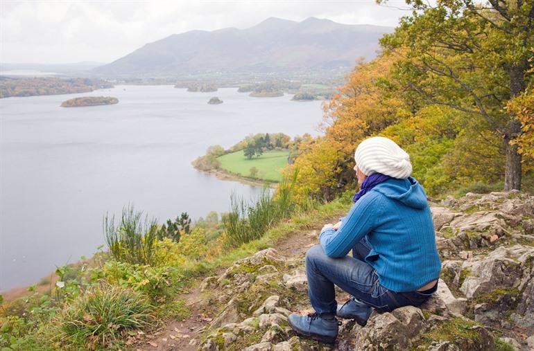 Het uitzicht over Derwentwater vanaf Surprise Viewpoint, Lake District