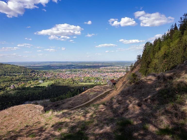 Het uitzicht vanaf de Rammelsberg, Goslar