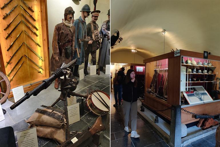 Het wapenmuseum in de citadel van Dinant