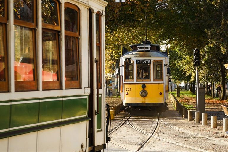 Historische tramlijnen in Porto