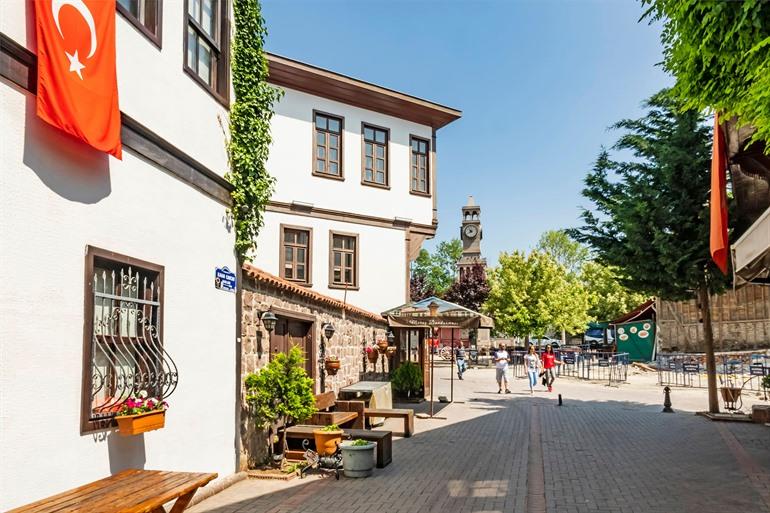 Historische wijk Hamamönü met Ottomaanse architectuur, Ankara