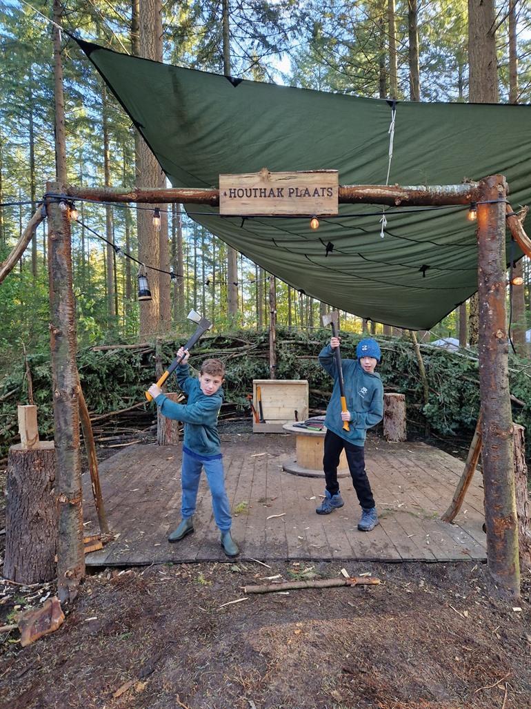 Hout hakken op Winterwoods