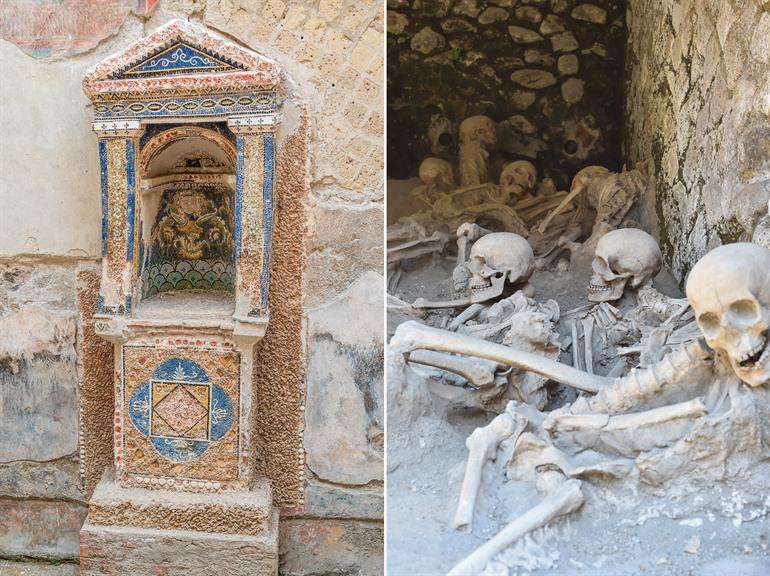 Huis van het skelet in Herculaneum