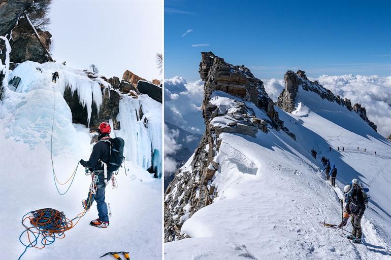 Ijsklimmen en sneeuwschoenwandelen in Valle d'Aosta