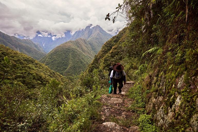 Inca Trail op weg naar Machu Picchu