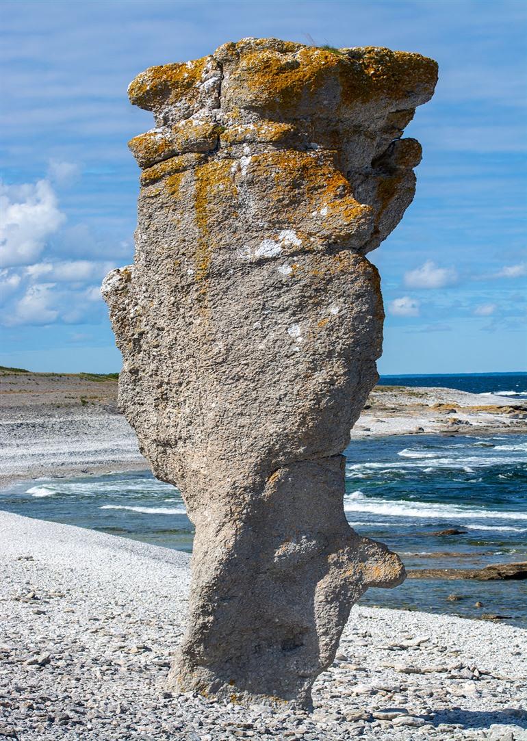Indrukwekkende rotsformaties (raukar) op Gotland