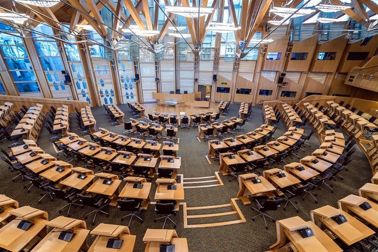 Interieur Scottish Parliament Building, Edinburgh