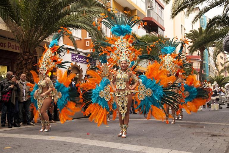 Jaarlijks carnavalfeest in Las Palmas