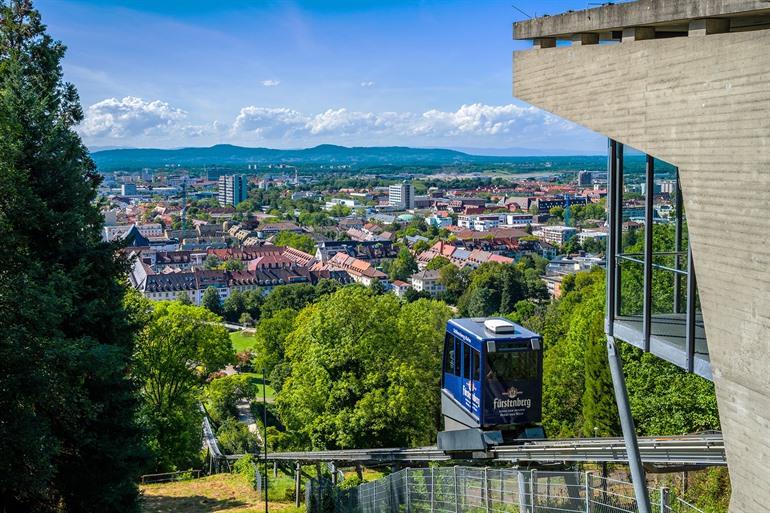 Kabelbaan naar de Schlossberg, Freiburg