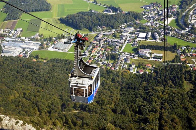 Kabelbaan naar de Untersberg, Oostenrijk