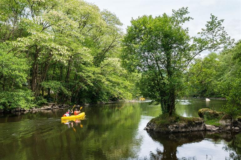 Kajakken op de rivier de la Sioule