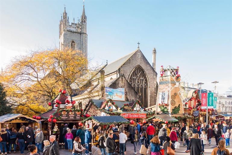 Kerstmarkt in Cardiff bezoeken