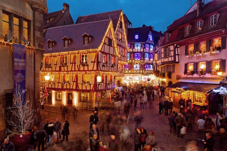 Kerstmarkt in Colmar, Elzas