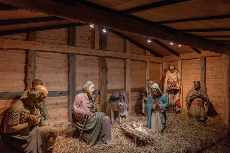 Kerststal in Hasselt.