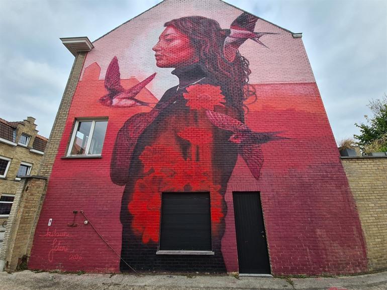 Kitsune Jolene, Street-Art Brugge