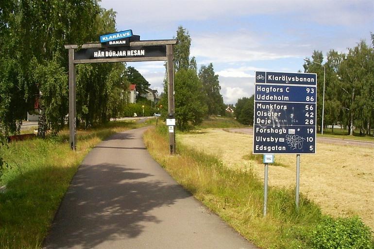 Klarälvsbanan vanuit Karlstad