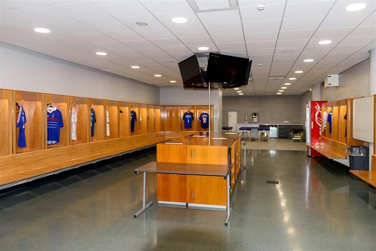 Kleedkamers in het Stade de France, Parijs