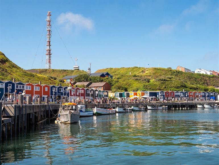 Kleurrijke huisjes van Helgoland