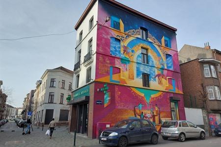 Kleurrijke street-art in Molenbeek