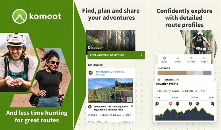 Komoot wandelapp voor je smartphone