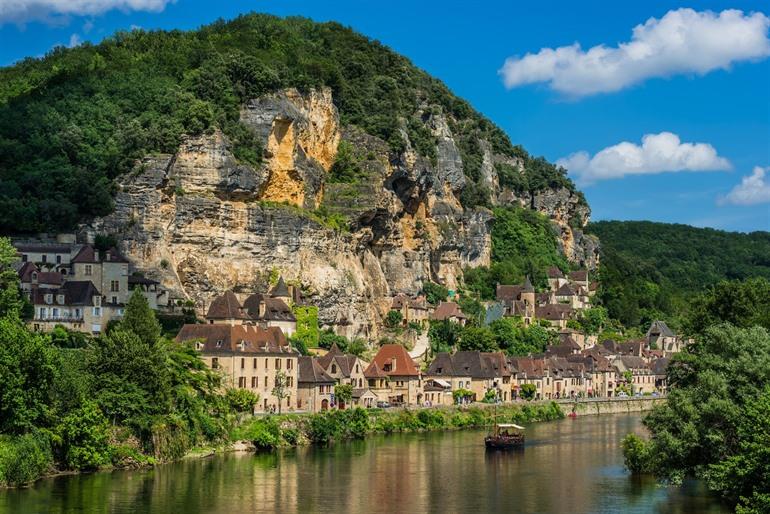 La Roque-Gageac in de Dordogne, Frankrijk 