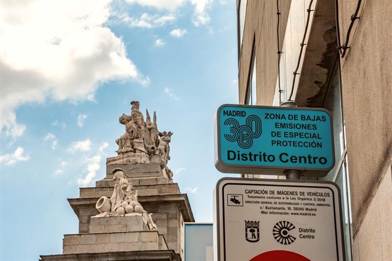 Lage-emissiezone in Madrid