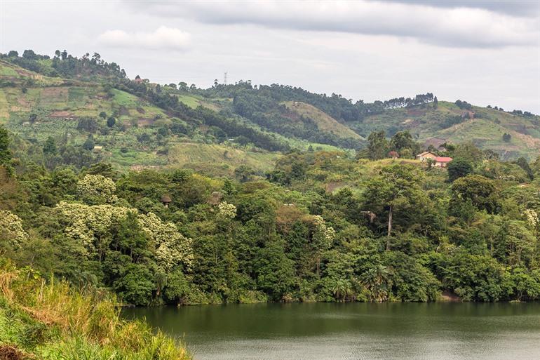 Lake Lyantonde in het Ndali-Kasenda Kratermerengebied