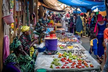 Lokale markt in Banjul