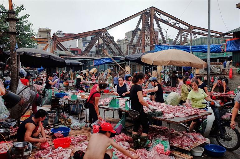 Long Biên-markt, Hanoi