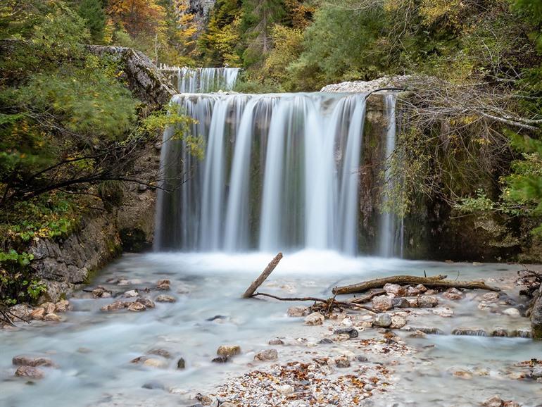 Lower Martuljek Waterfall, Julische Alpen, Slovenië