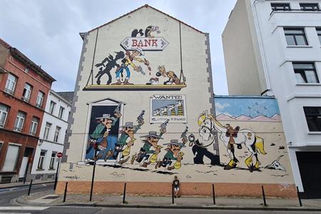 Lucky Luke stripmuur Brussel