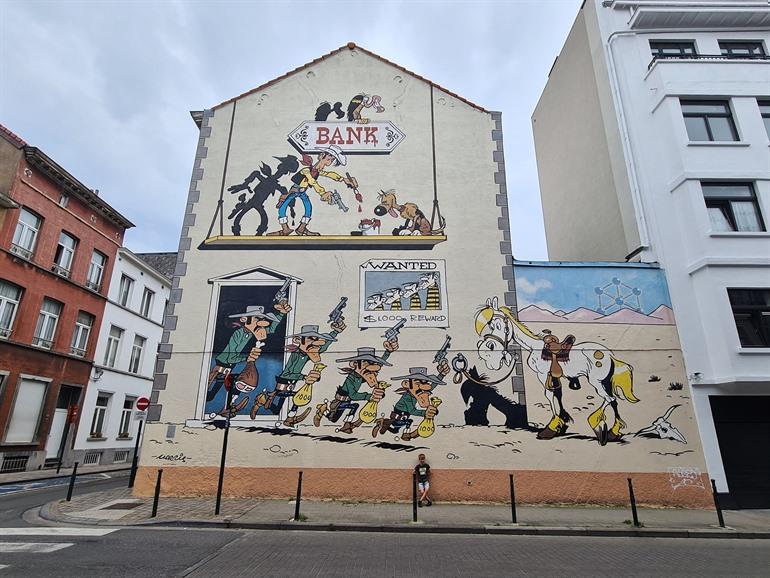 Lucky Luke stripmuur Brussel