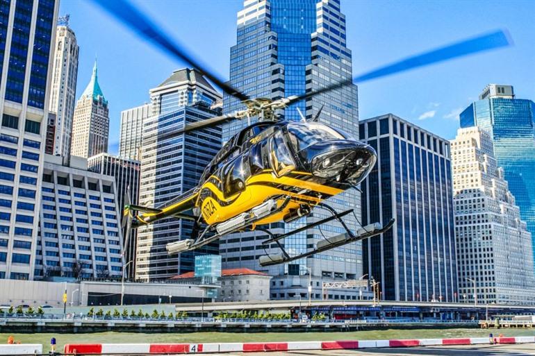Maak een helikoptervlucht boven New York