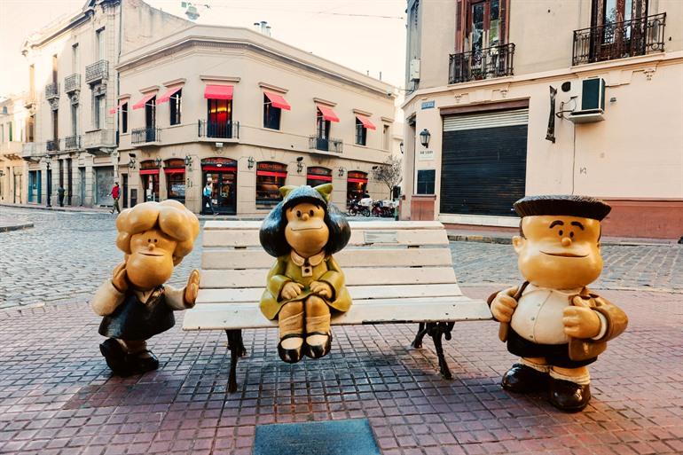 Mafalda-beeldje in de stad