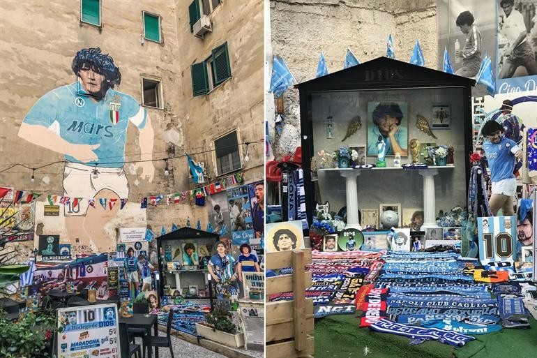 Maradona in de Quartieri Spagnoli, Napels