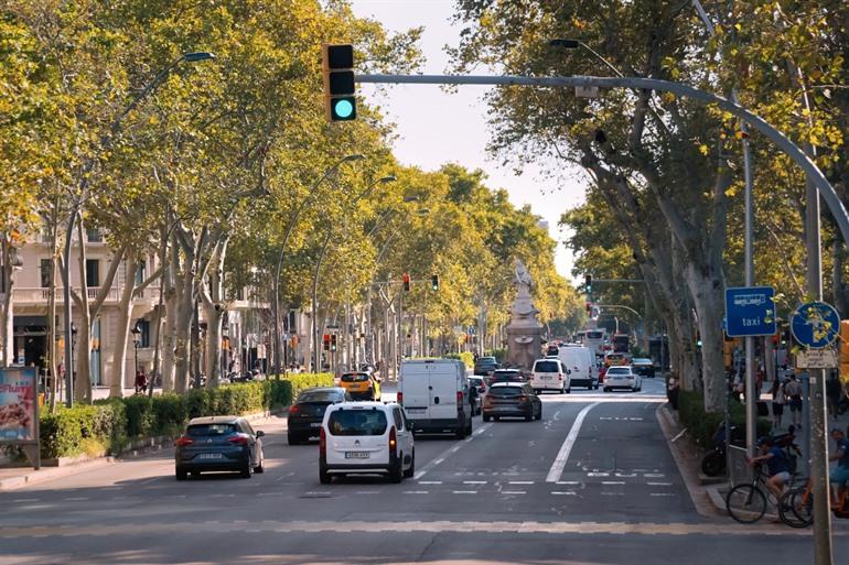 Met de auto door Barcelona