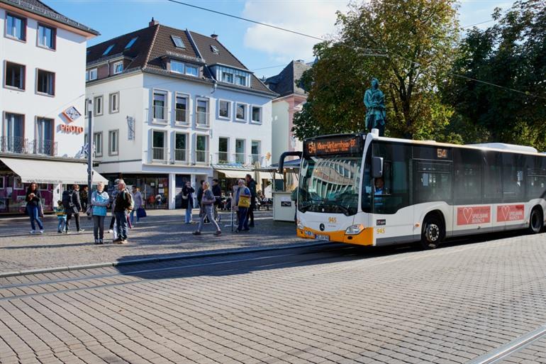 Met de bus naar het centrum van Mainz