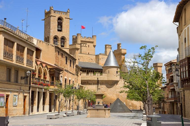 Middeleeuws Olite met het Palacio Real