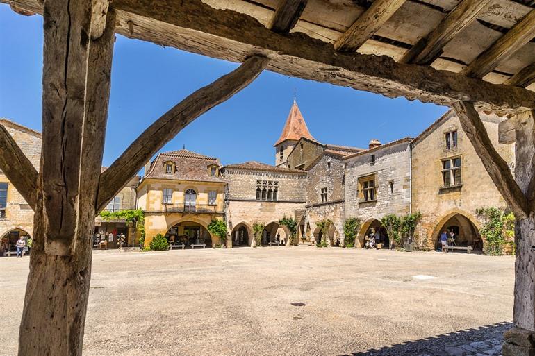 Monpazier in de Dordogne, Frankrijk 