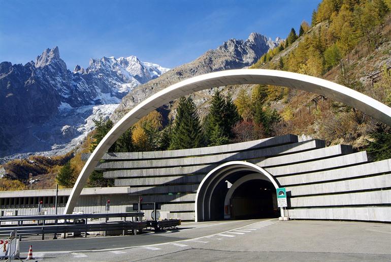 Mont Blanctunnel in Frankrijk