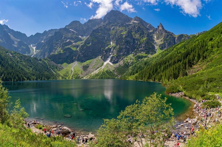 Morskie Oko, het grootste meer in het Tatra-gebergte in Zakopane