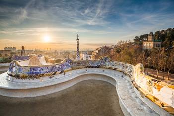 Mozaïeken bank in Park Güell