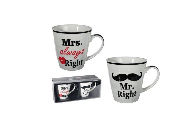 Mr. Right & Mrs. Always Right Koffietassen