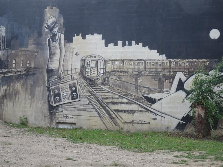 Mural gebaseerd op de hiphop van de jaren ’70, Heerlen