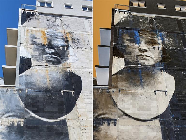 Muurschildering Bosoletti, Oostende