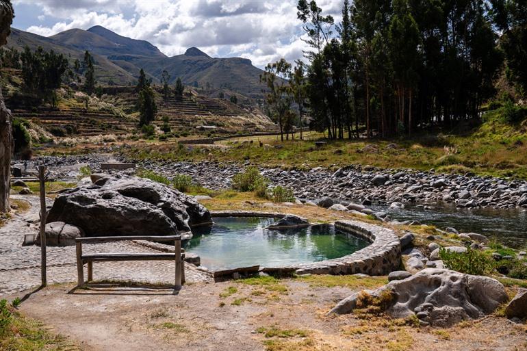 Natuurlijke warmwaterbronnen in de Colca Canyon