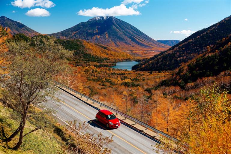 Nikko National Park met Mount Nantai in de achtergrond