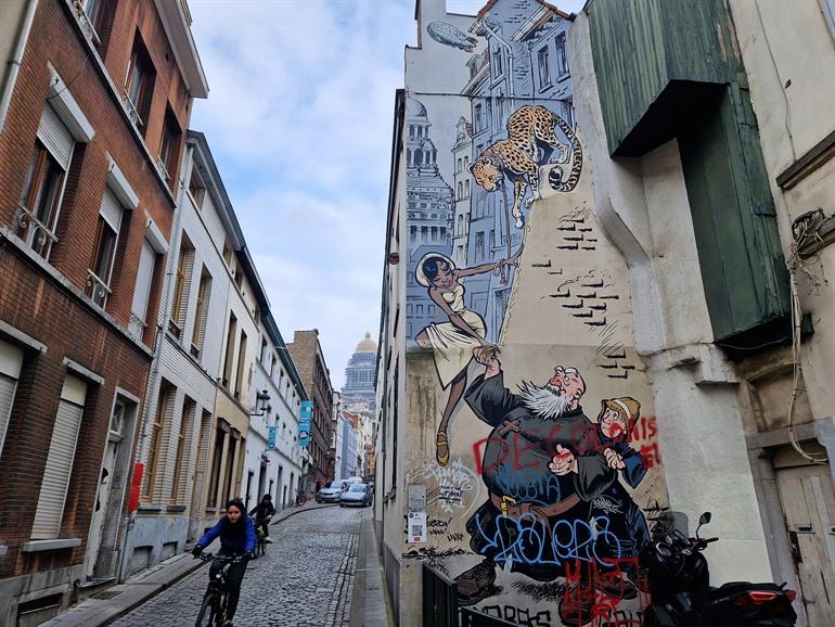 Odilon Verjus stripmuur in Brussel